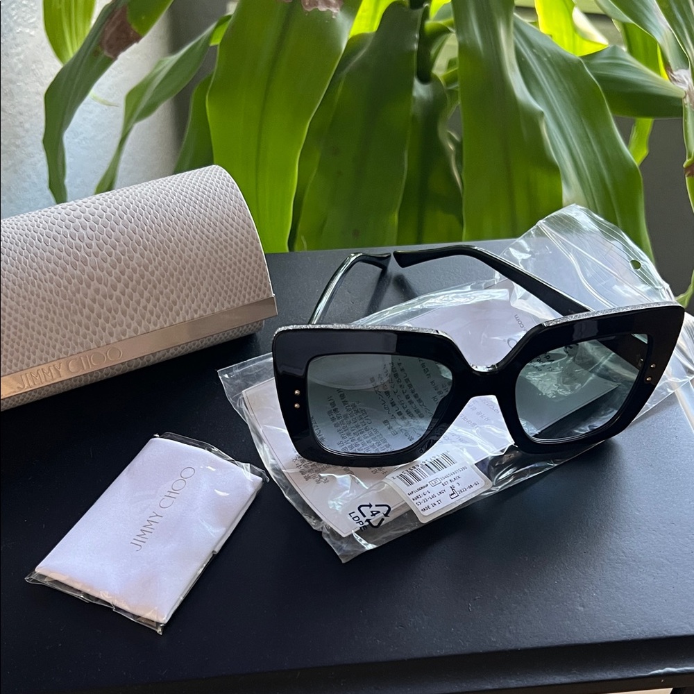 Jimmy Choo Black Square Sunglasses - Picture 6 of 8